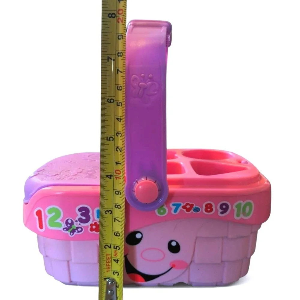 Fisher Price Toddler Laugh Learn Picnic Basket Plastic‎ Pink Shape Sorter Baby